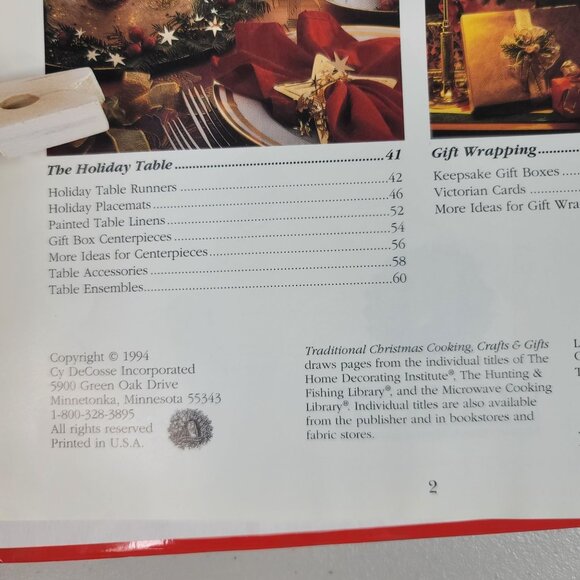 Traditional Christmas Cooking Crafts Gifts Book Cookbook Cy DeCosse 1994 Vintage - Picture 3 of 11